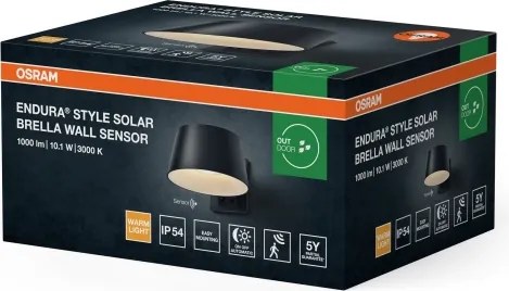 Osram - Aplică solară LED de perete ENDURA STYLE LED/10,1W/4,2V 2000 mAh IP54 antracit