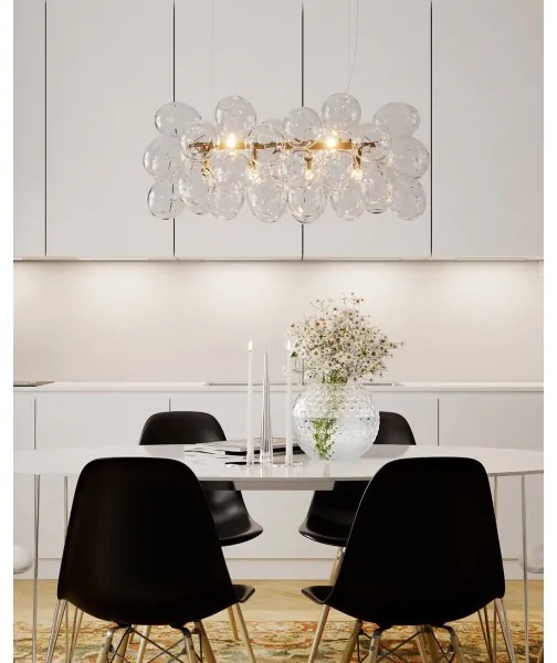 ByRydens 4200880-6509 - Lustră suspendată pe cablu GROSS BAR 8xG9/4W/230V transparentă