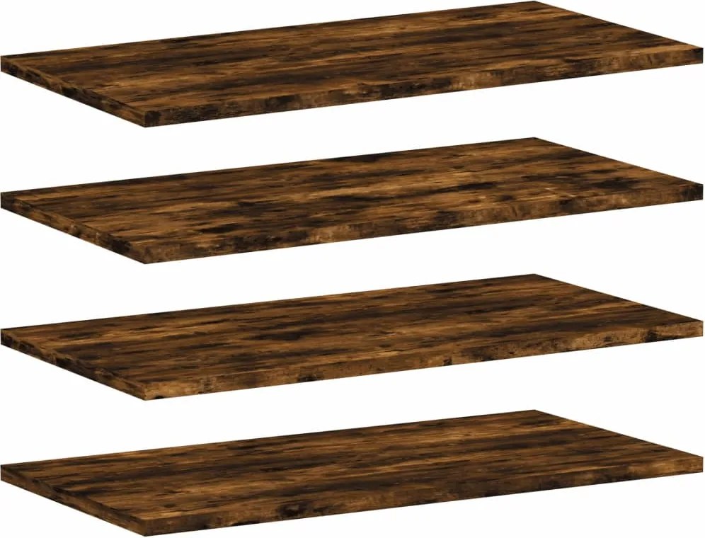 vidaXL Rafturi perete 4 buc. stejar fumuriu 60x30x1,5 cm lemn compozit