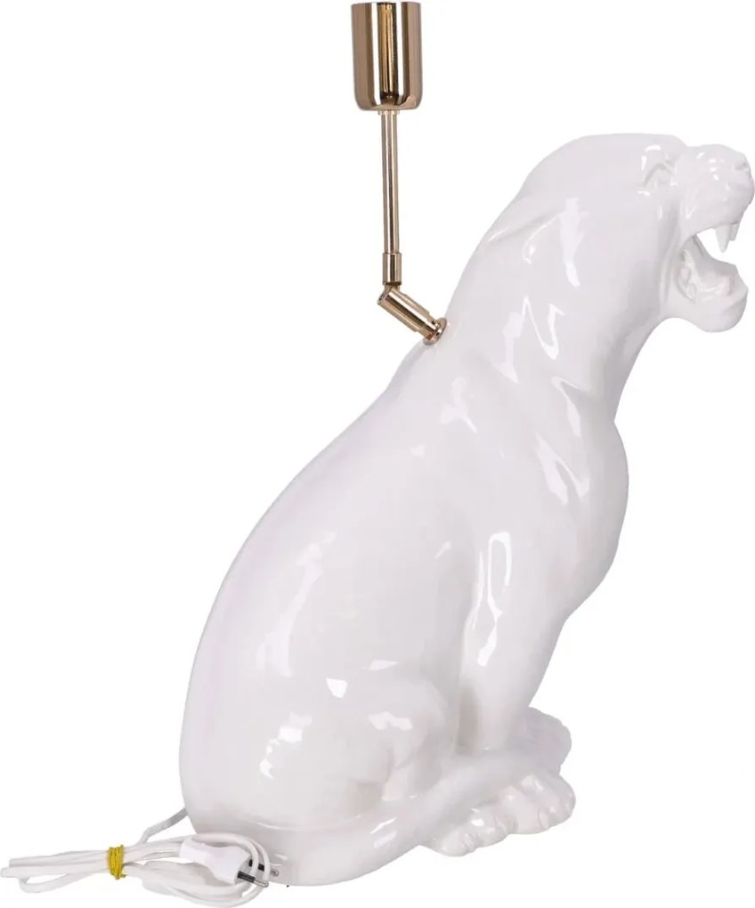 Lampa ceramica Leopard Alb h 45 cm