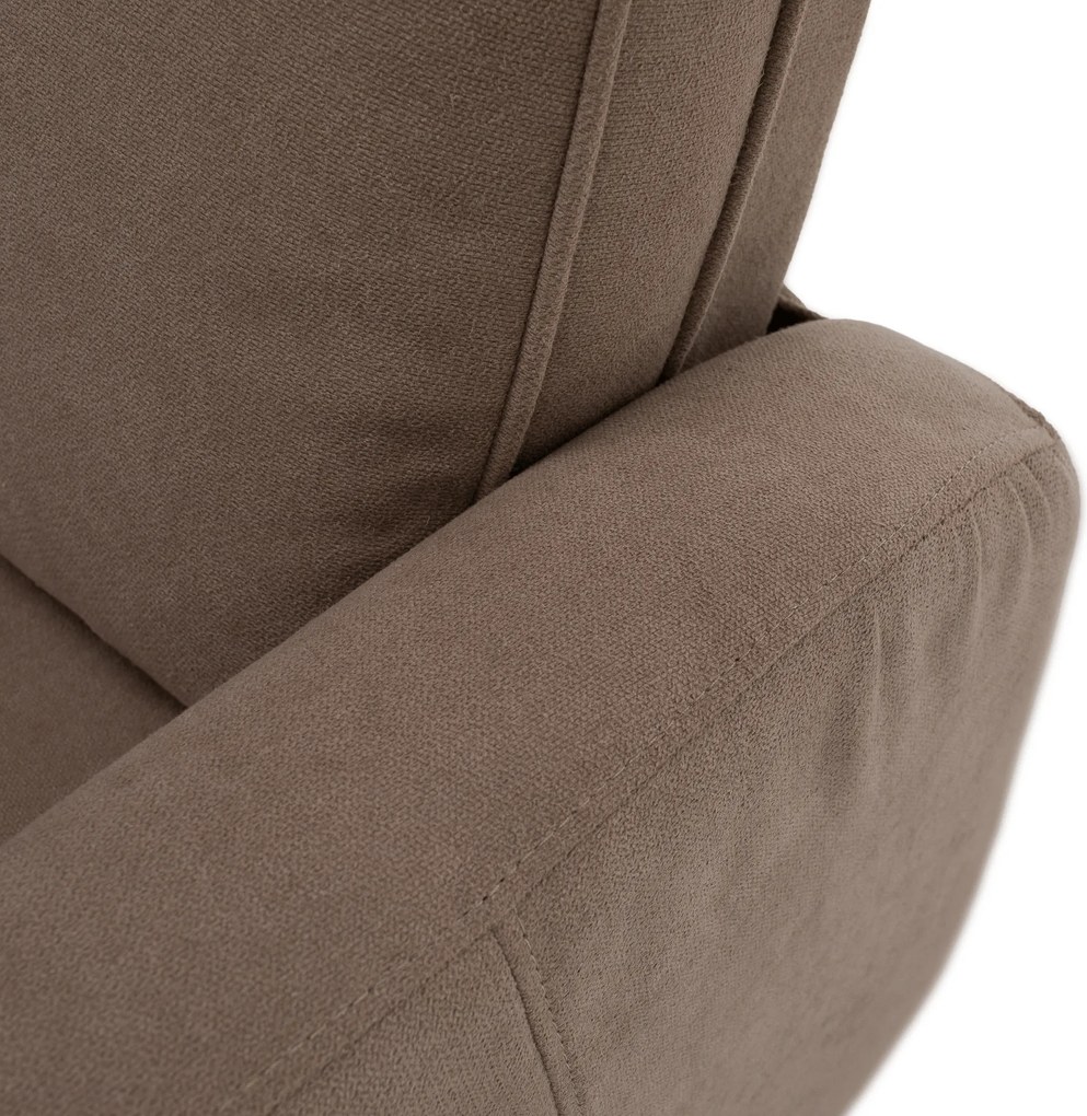 Fotoliu rotativ de relaxare, gri-maroniu taupe, MEKENZI
