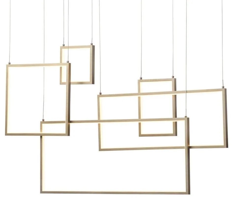 Redo 01-2317 - Lustră LED reglabilă pe cablu PLANA LED/80W/230V, aurie