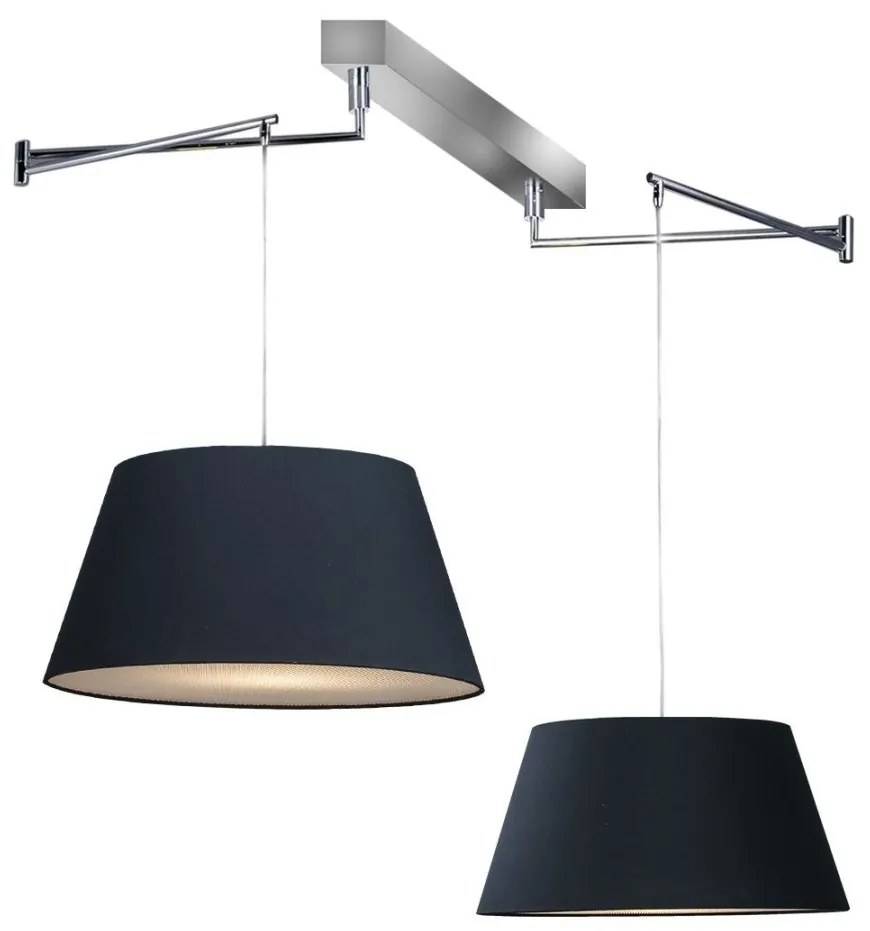 Lustra cu 2 pendule directionabile NATALIA 2S BK