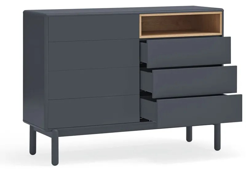 Comodă joasă de culoare gri închis 120x90 cm Corvo - Teulat