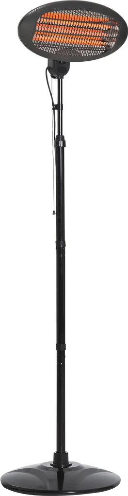Outsunny Lampa Sistem de Incalzire pentru Extern 2000W Negru 180-210cm