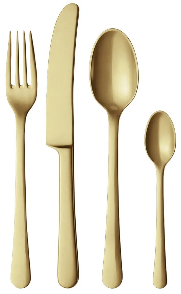 Tacâmuri COPENHAGEN, auriu mat, 4 buc - Georg Jensen