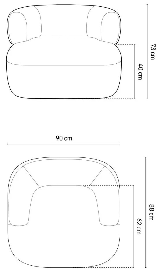 Fotoliu gri deschis cu tapițerie din țesătură bouclé Jenny – Micadoni Home
