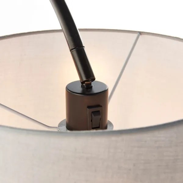 Lampă de podea CARLSON 1xE27/60W/230V, gri/negru - Endon 78163