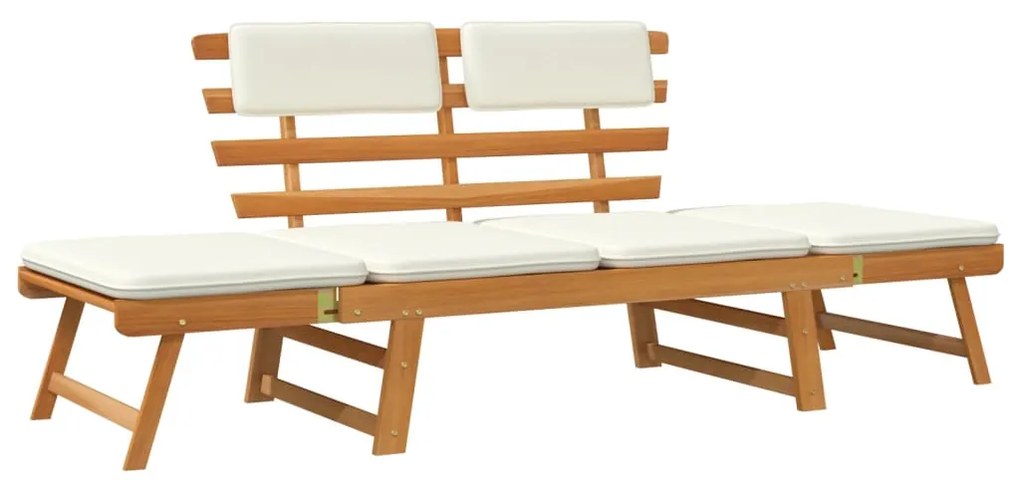 42647 vidaXL Șezlong/Bancă grădină, lemn masiv de acacia, 190 x 66 x 75 cm