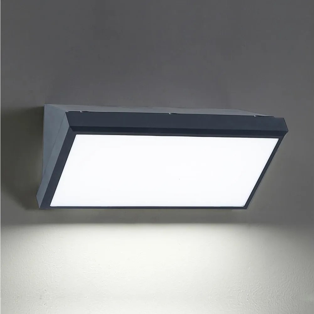 Brilagi-LED TRIANGLE - aplică de perete pentru exterior RGBW, 1xE27/15W/230V, antracit, IP65