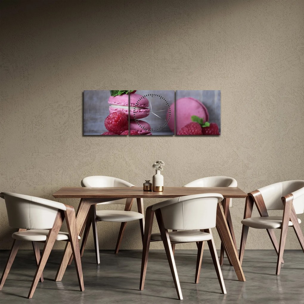 Tablou cu macarooni (cu ceas) (90x30 cm)