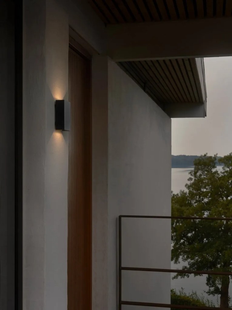 Aplica LED exterior cu iluminat sus si jos IP54 Fold 10 Seaside black