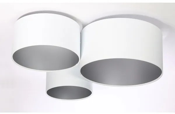 Plafonieră SPACE 3xE27/60W/230V alb/argintiu