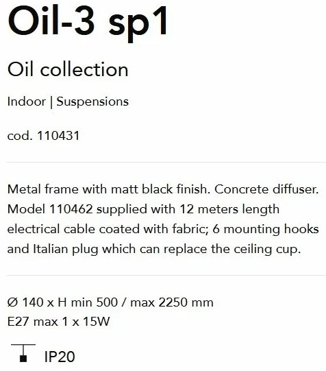 Lustra suspendata de tip Pendul OIL-3 SP1 110431