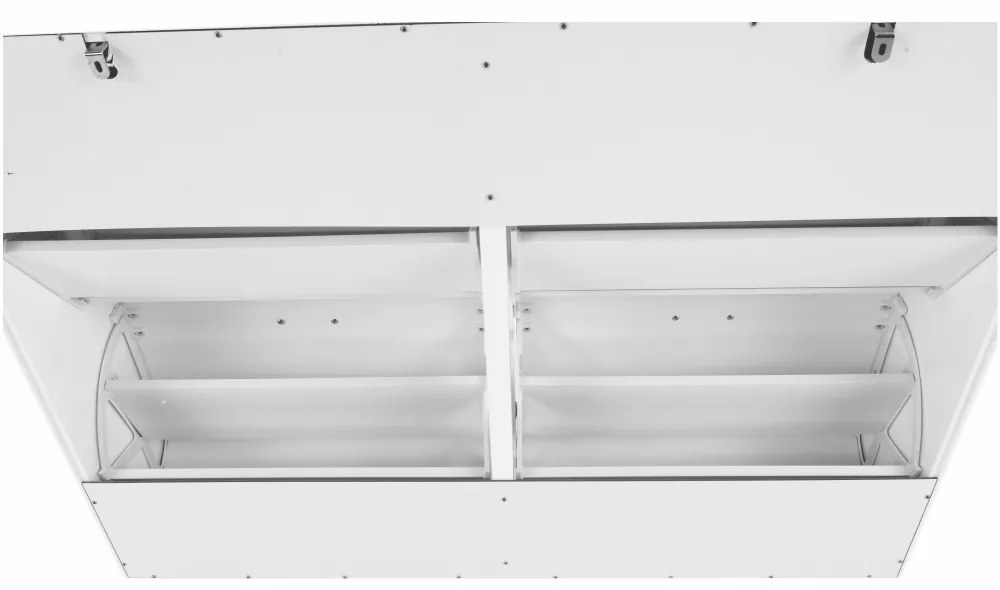 Pantofar mdf pal alb , 4 compartimente , suporturi inclinabile duble , Bortis Impex alb, 105 cm, 24 cm, 82.5 cm