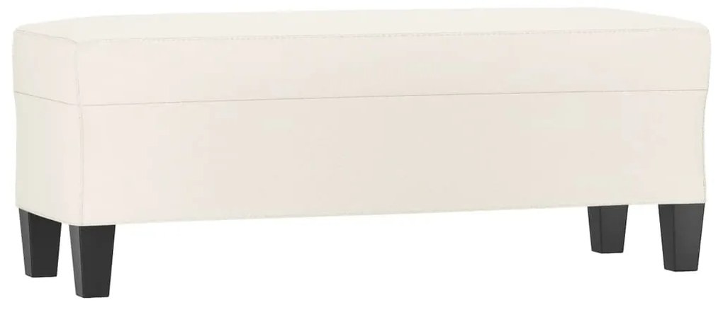 349460 vidaXL Bancă, crem, 100x35x41 cm, piele ecologică