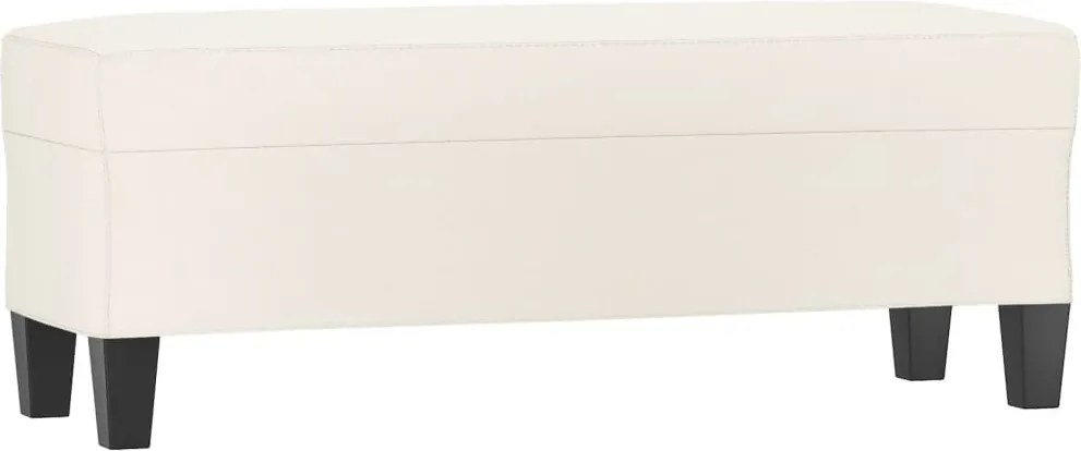 vidaXL Bancă, crem, 100x35x41 cm, piele ecologică