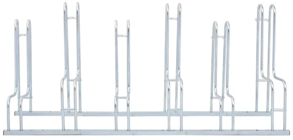 Suport pentru 6 biciclete de sine statator, otel galvanizat