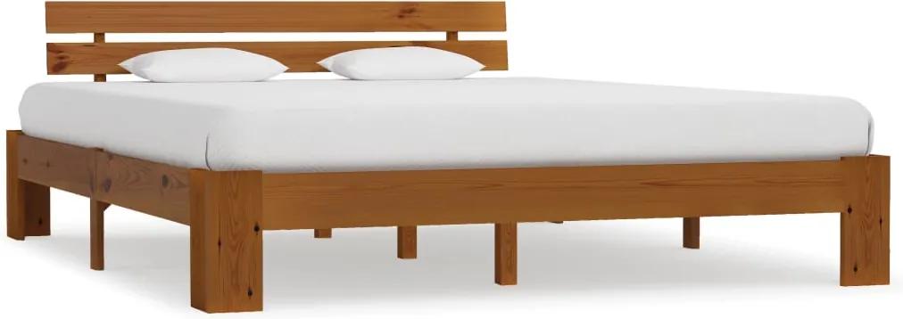 Cadru de pat, maro miere, 180 x 200 cm, lemn masiv de pin