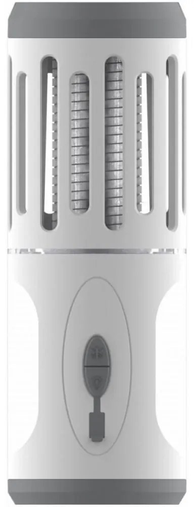 Lampă LED portabilă cu încărcare, capcană insecte, 6W, 1800 mAh, IPX4, alb/gri