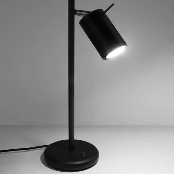Lampă de masă RING 1xGU10/40W/230V neagră Sollux SL.1091
