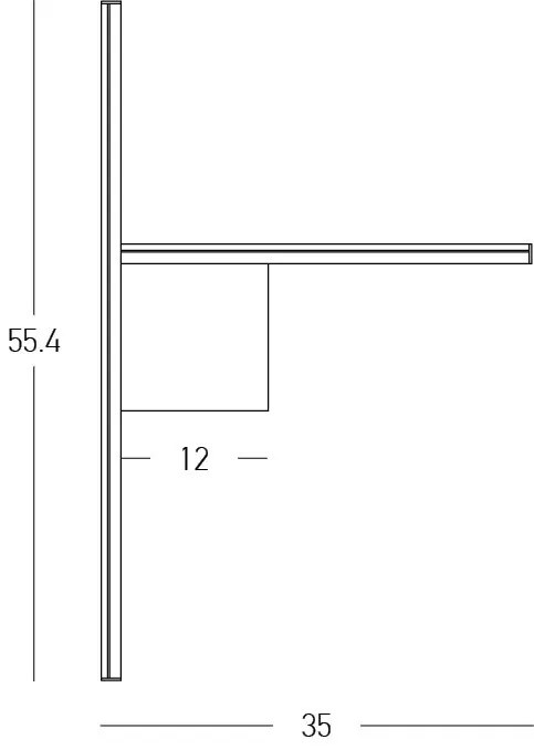 Aplica de perete LED, Geometric, Minimalist, 12W BLACK, ZB-25148