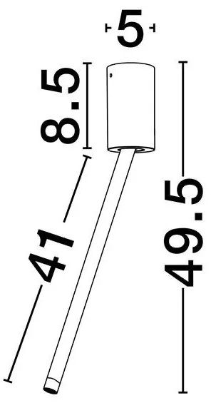 Plafoniera/Spot LED reglabil stil minimalist ORNOS alB H-49,5cm