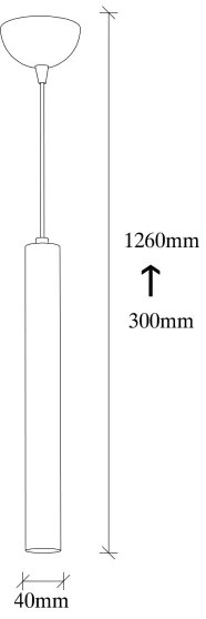 Lustră cu cablu TEMPO 1xE27/40W/230V aurie