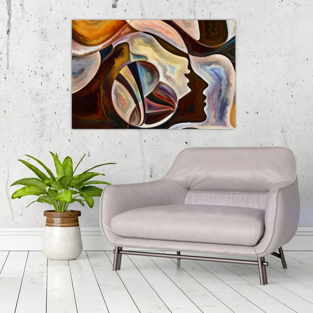 Tablou - Abstractizarea capetelor (90x60 cm)