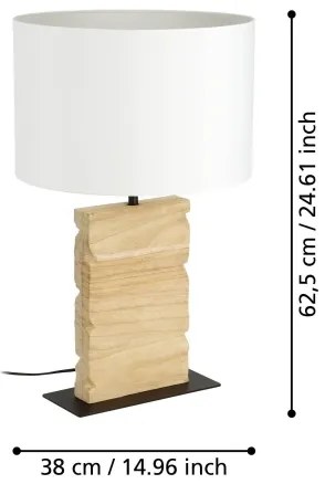 Lampă de masă Eglo 39917 CONTESSORE 1xE27/40W/230V 62,5 cm maro
