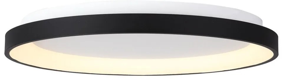Plafoniera LED cu telecomanda design circular NISEKO II Black 90cm