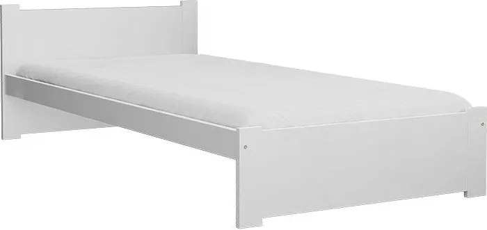Pat IKAROS 80 x 200 cm, alb Saltea: Saltea Deluxe 10 cm, Somiera: cu somiera din lamele