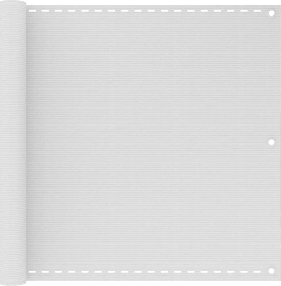 vidaXL Paravan de balcon, alb, 90x500 cm, HDPE