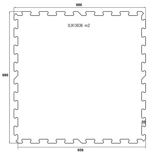 Placi FitFlo SF1050 95,6 x 95,6 x 0,8 cm - Cant, alb