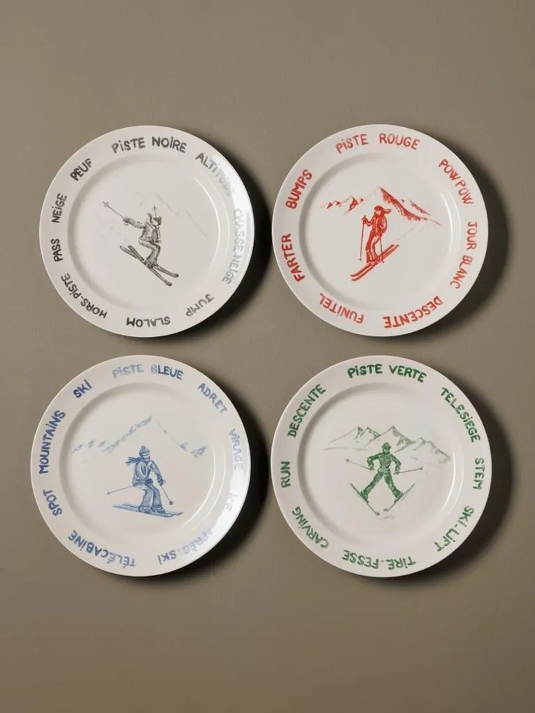 Set 4 farfurii din ceramica, D25.5 cm, Lapique