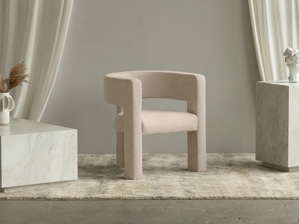 Fotoliu design bej ALPAH B