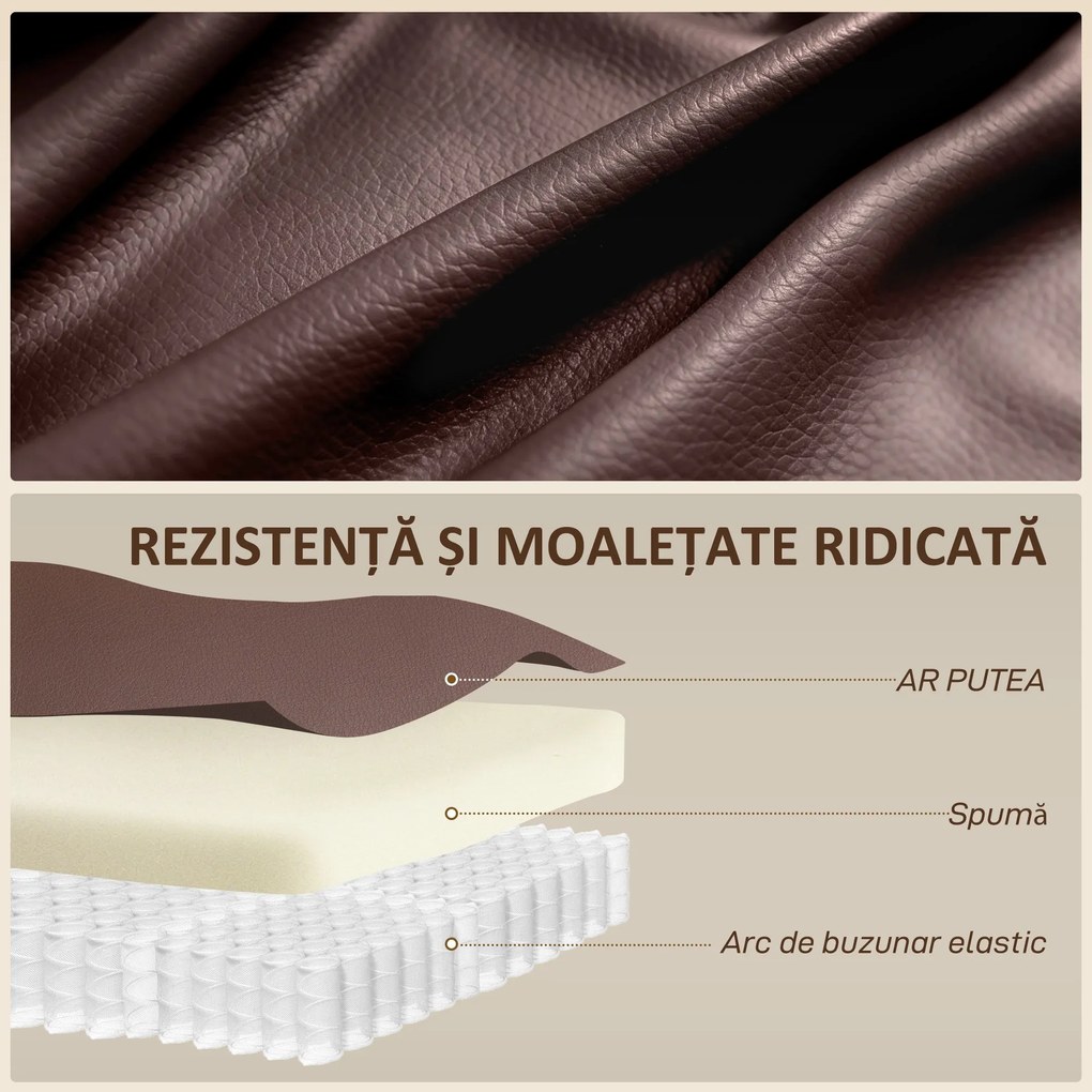 HOMCOM Fotoliu Electric Rabatabil cu 8 Puncte de Masaj, Suport pentru Picioare, 97x85x100 cm, Maro | Aosom Romania