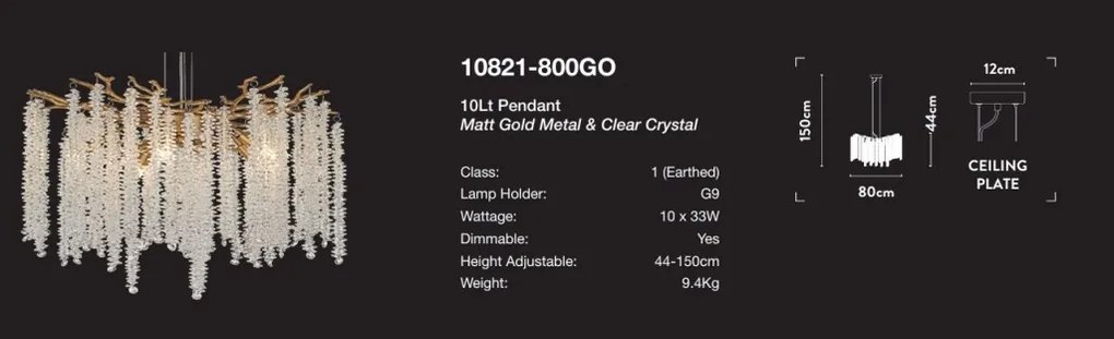 Lustra suspendata cristal design lux elegant BELLE 10L