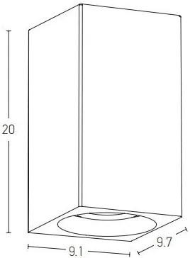 Aplica LED din beton pentru iluminat exterior IP65 Fleur II