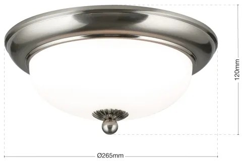 Orion - Plafonieră EMPIRA, 2 x E14, 40 W, 230 V, Ø 26,5 cm, crom mat