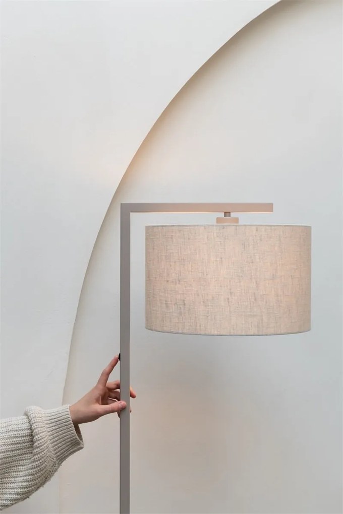 Lampa de podea Boston metal sand abajur in inchis