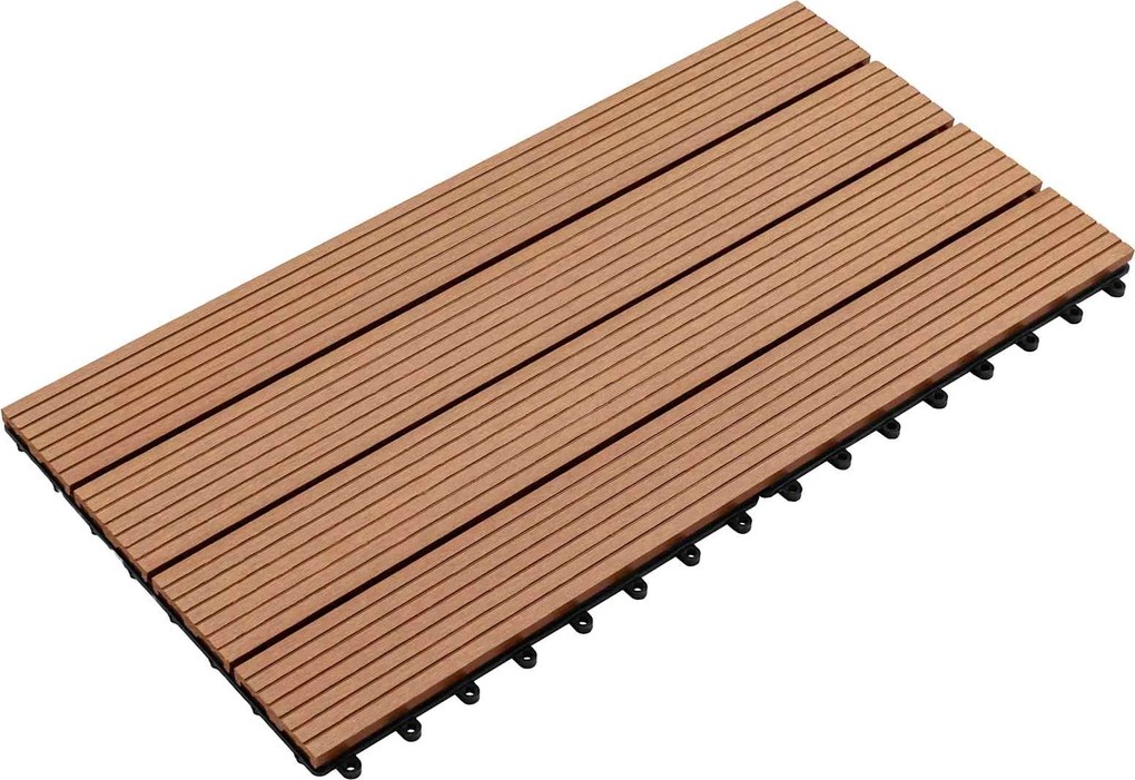vidaXL Plăci pentru Deck 6 pcs Maro 60 x 30 cm Lemn compozit