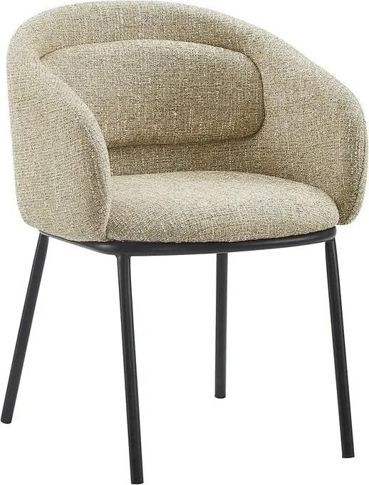 Scaun cu cotiere FLORENZ, material textil bej maroniu