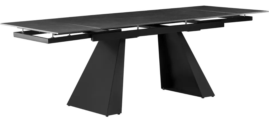 Masa dining extensibila, grafit neagra, 160-240x90 cm, SALAL