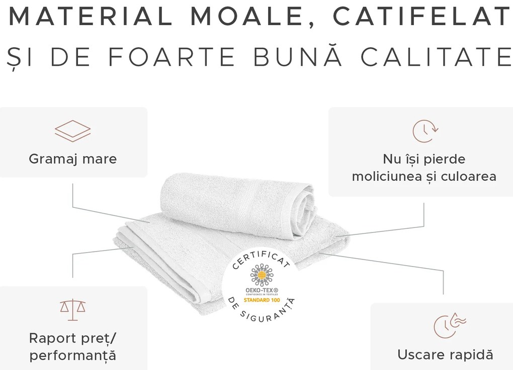 Prosop CLARYSSE ELEGANCE 60x110 cm albastru inchis, 100% bumbac