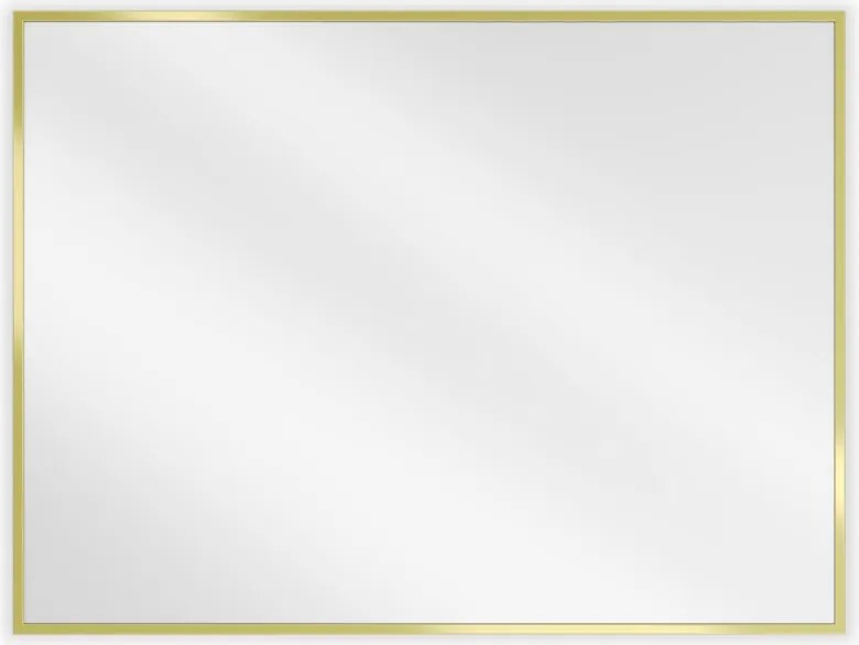 Mexen Loft oglindă de baie dreptunghiulară 80 x 60 cm, ramă aurie - 9852-080-060-000-50