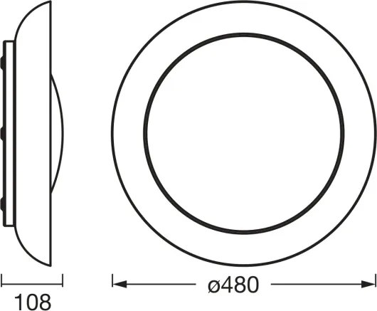 Osram -LED plafonieră LED dimabilă PLATE LED/45W/230V Ø 48 cm roz