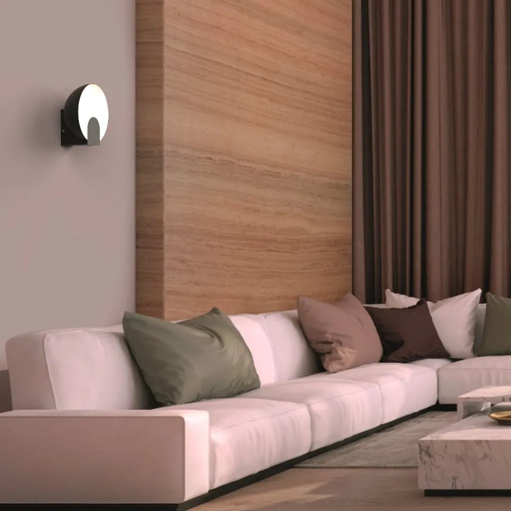 Aplica de perete LED design ambiental OCULO negru