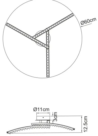 Lustră LED aplicată pentru baie JULES 3xLED/6W/230V IP44 Globo 67169-18IP