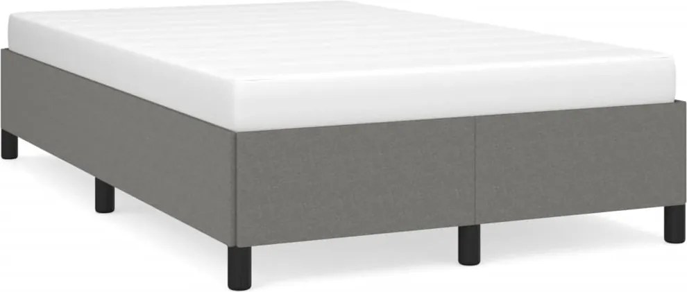 vidaXL Cadru de pat fără saltea, gri închis, 120x200 cm, textil
